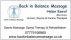 Back In Balance Massage Logo Back In Balance Massage Logo