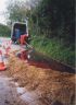 Clean Up of Road Oil Spill