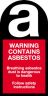 Asbestos warning label