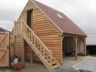 oak two bay cart shed with office space in roof
