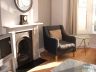 Tweed and pinstripes define this cool, masculine interior