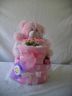 Baby girl two tier nappy cake