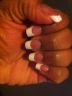 pink and white acrylic