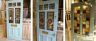 Victorian painted stained glass doors