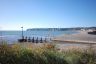 Seaton beach and river Axe