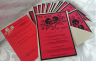 Bespoke wedding invitations created for a bride to match her biker/gothic theme
