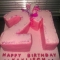 21st Birthday Cake Glitter 
