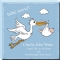 bÃ©bÃ© arrive! personalised baby boy announcement canvas