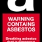 Asbestos warning label