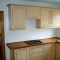 Kitchen worktops solid wood, units flooring, tiles, ceiling and plumbing all successfully installed.