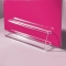 Clear plastic menu holder for table-top use