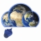 Earth Shaped Like Cloud Representing Cloud Computing