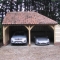 two bay cart shed with closed log store