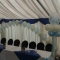 Arch in a marquee in light blue