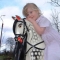 Medium dapple grey traditional wooden rocking horse.