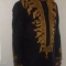 Exquisite Gold embroidery on Black Linen