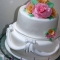 Two tier Wedding Cake with pastel flowers