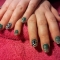 Glitter acrylic with nail art