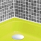 Coloured green shower tray in 'Cor Limey'. Bathroom design by Colour Trays.