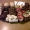 Complimentary cake and fruit platter