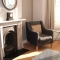 Tweed and pinstripes define this cool, masculine interior