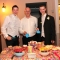 wedding guests enjoying a sweet buffet