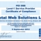 PCI Compliance Certificate