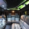 Interior view of the black hummer limousine