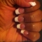 pink and white acrylic