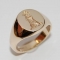 18ct gold family crest signet ring.