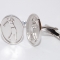 9ct white gold bespoke cufflinks