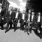 The boys arrive at the wedding.