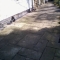 Natural stone flags before cleaning