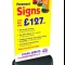 Pavement sign designed by our studio.