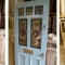 Victorian painted stained glass doors