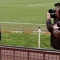 Filming at Old Trafford with Bernard HIll
