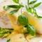 Fresh Scottish halibut, savoy cabbage and saffron cream sauce