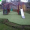 astroturf installed to a playground