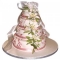 Cascading flowers wedding cake