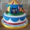 Circus tent  birthday cake