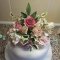 Handmade sugar flowers cake topper