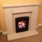 Stone fireplace
