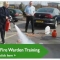 Attendee carrying out fire extinguisher training