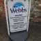Pavement Sign for Webbs Motor Caravans