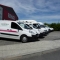 Apple Blossom vans ready to go to work