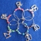 Hugh selection of wine glass charms