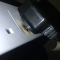 An electric fire plugged into an extension lead