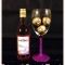 Handmade glitter wine/champagne glass, with wine 