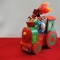 Wooden trian filled with sweets