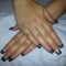 black glitter acrylic